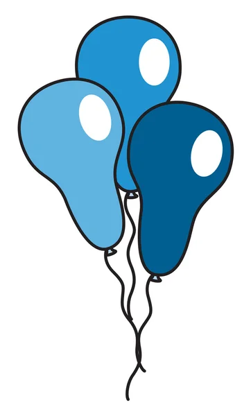 Blauwe Retro ballonnen — Stockvector