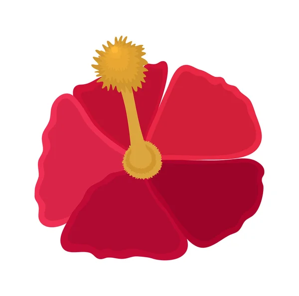Flor de lirio decorativa roja — Vector de stock