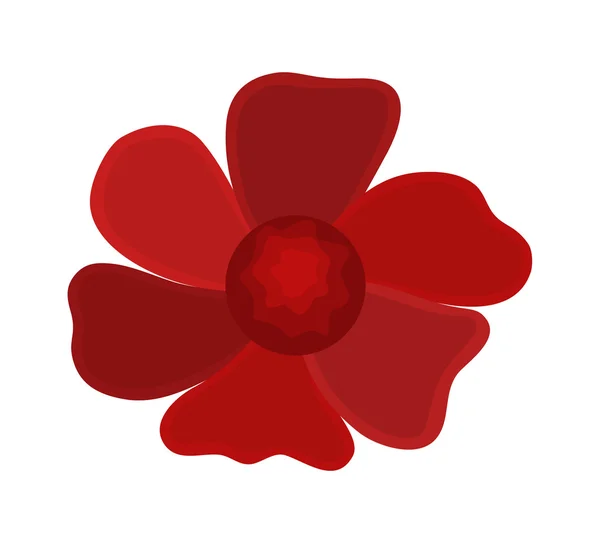 Flor roja oscura — Vector de stock