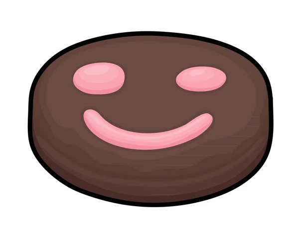 Happy Smiley caramella al cioccolato — Vettoriale Stock