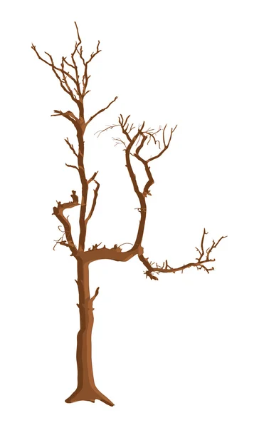 Conception vectorielle d'arbre mort — Image vectorielle