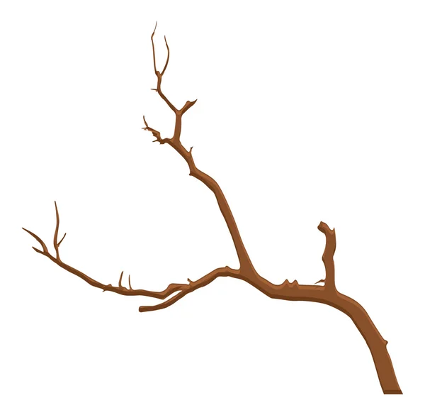 Brown Dead Tree — Stock Vector