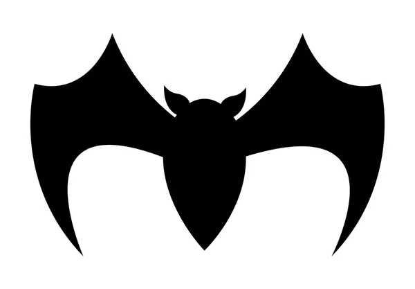 Gruselige Halloween-Fledermaus-Silhouette — Stockvektor