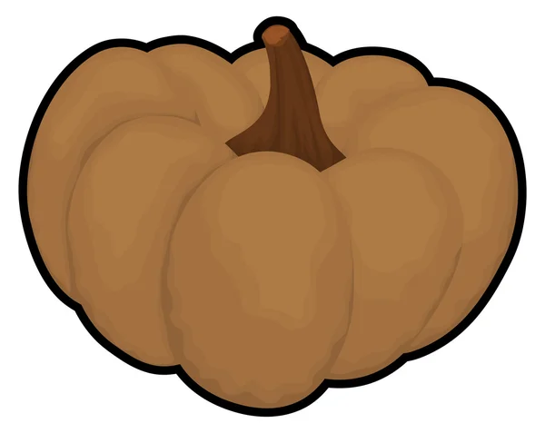 Brown Retro Pumpkin — Stock Vector