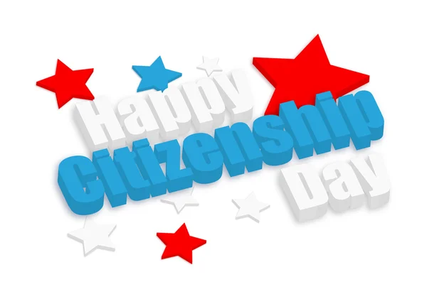 Feliz Día de la Ciudadanía 3d Banner — Vector de stock