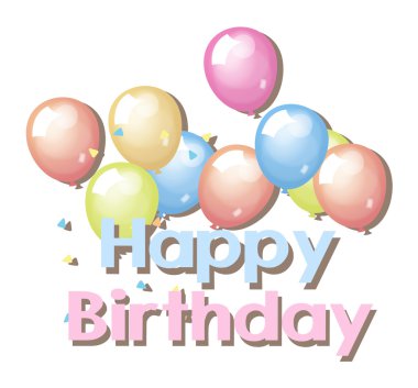 Vintage doğum günü balonları arka plan