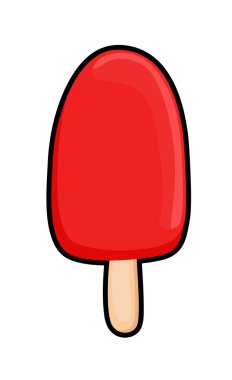 Kırmızı dondurma Clipart