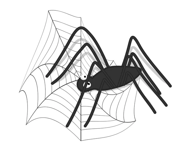 Halloween aranha web vector — Vetor de Stock