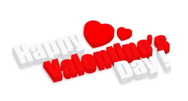 3d Feliz Día de San Valentín Banner — Vector de stock