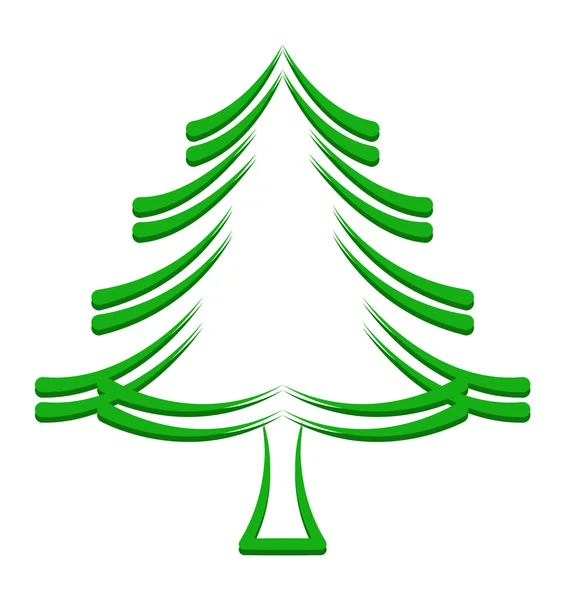 Christmas Tree Frame Design — Stock Vector