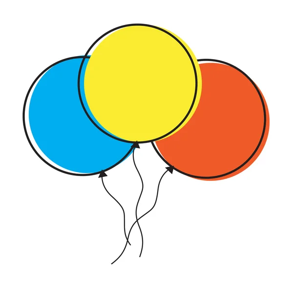 Bunte Luftballons Cliparts — Stockvektor