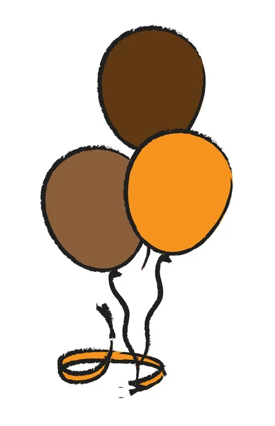 Ensemble de ballons rétro — Image vectorielle