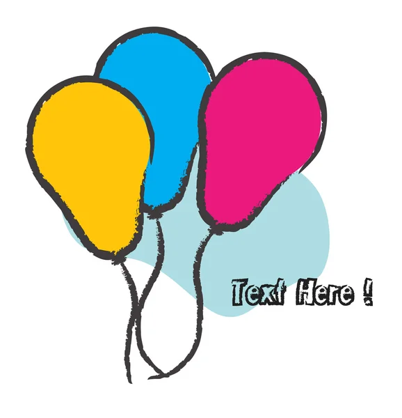 Geburtstag Luftballons Hintergrund — Stockvektor
