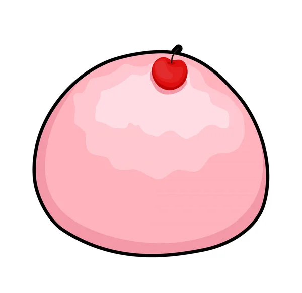 ピンクのバニラ ケーキ — ストックベクタ