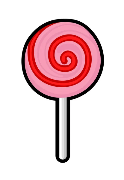 Spiral Candy Lollipop — Stock Vector