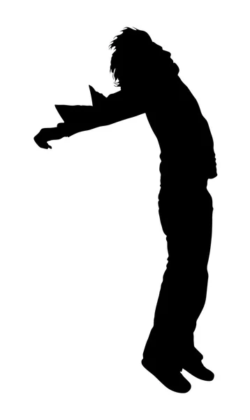 Garçon sautant — Image vectorielle
