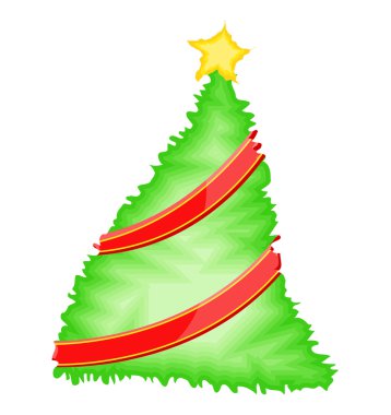 Sarılı şerit Noel ağacı