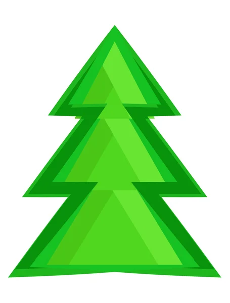 緑の抽象的なクリスマス ツリーの設計 — ストックベクタ