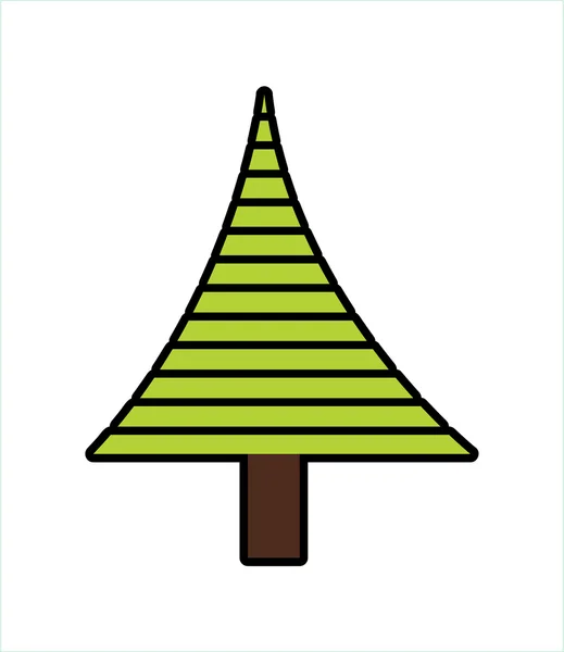 Gestreifter Weihnachtsbaum — Stockvektor