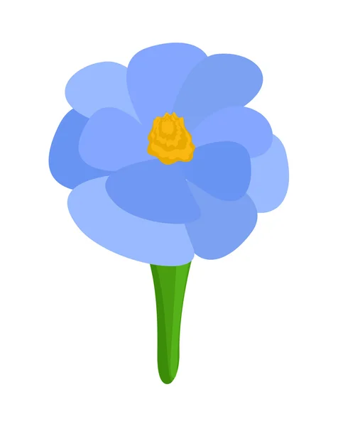 Ontwerp met blauwe decoratieve bloemen — Stockvector