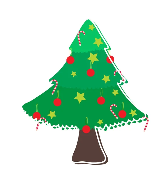 Decoratieve kerstboom ontwerp — Stockvector