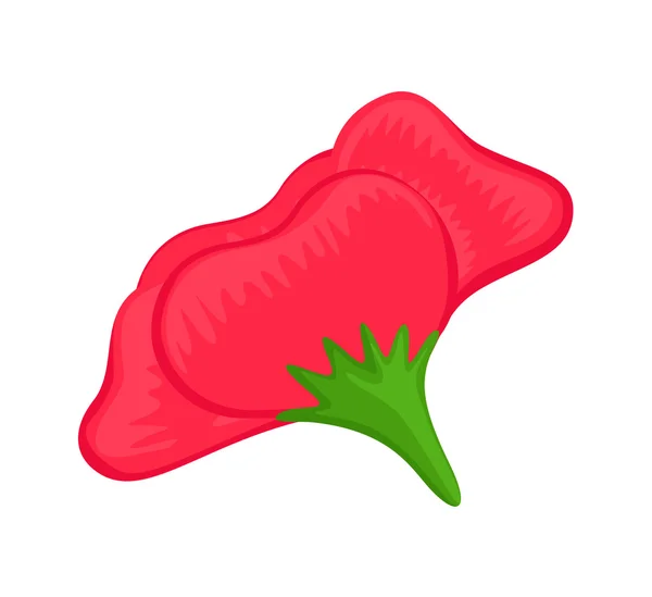 Dibujo de flor roja — Vector de stock