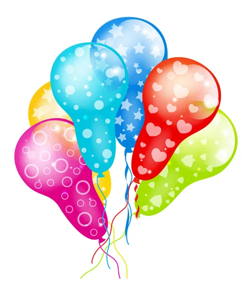 Collection de ballons colorés décoratifs — Image vectorielle