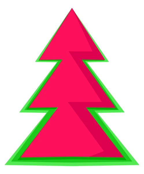 Soyut kırmızı Noel ağacı tasarım — Stok Vektör