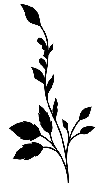 Diseño de elemento floral remolino negro — Vector de stock