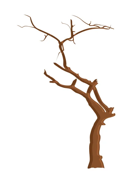 Ahşap kuru ağaç — Stok Vektör