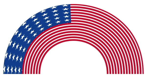 Duhová vlajka Usa — Stockový vektor