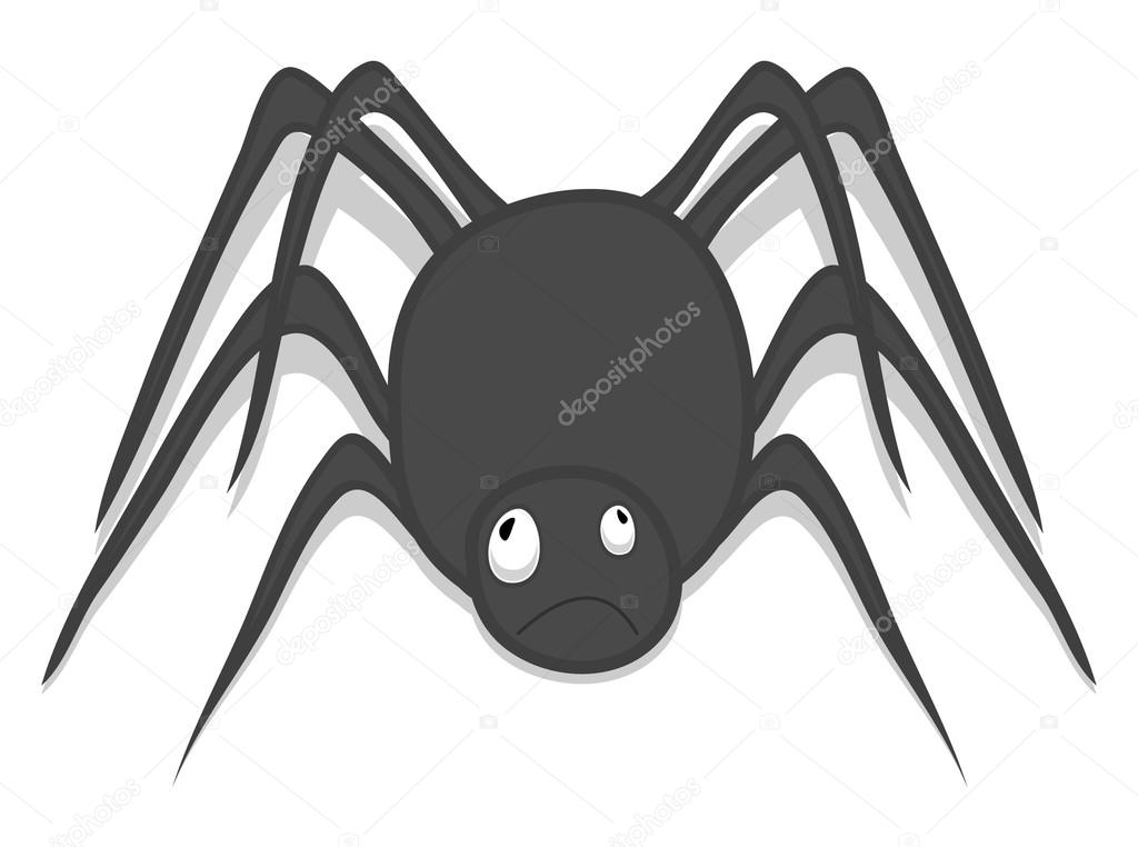 vetor de aranha preta de halloween com um rosto bonito. design de  ilustração de halloween com