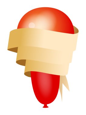 Parti balon ile şerit bayrak