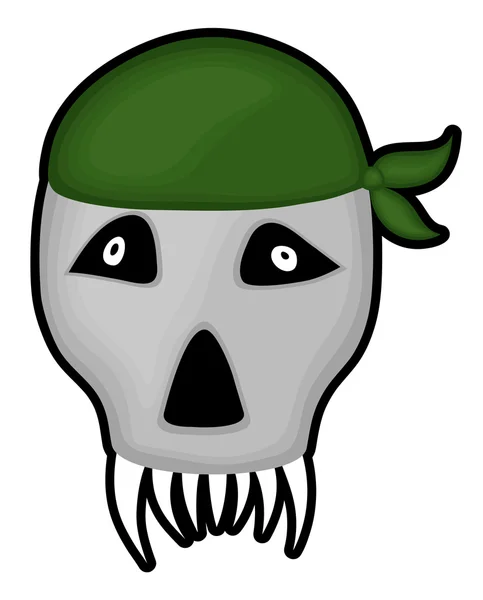 Cara de calavera asustadiza — Vector de stock