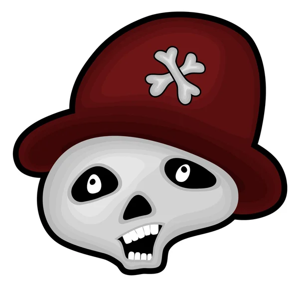 Skull with Hat Vector — Stock Vector