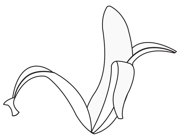 Schil af banaan Vector tekening — Stockvector