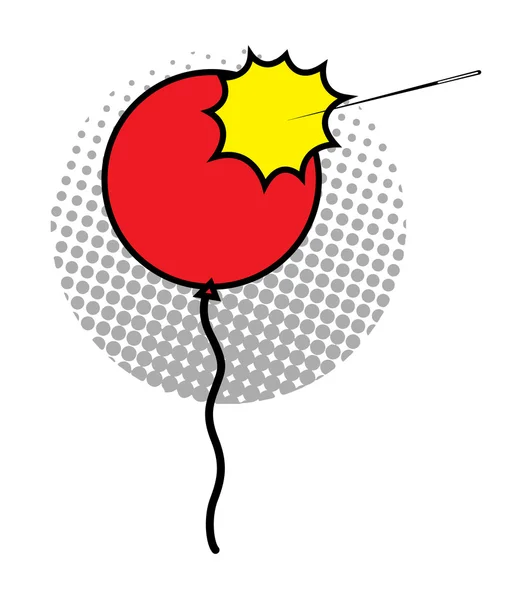 Broche sur ballon — Image vectorielle