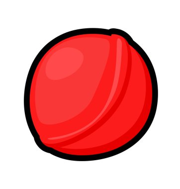 Kırmızı lolipop şeker vektör