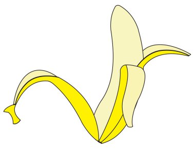 Muz vektör tasarımı soyma