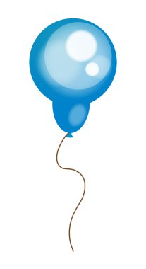 Parlak mavi balon vektör şekil