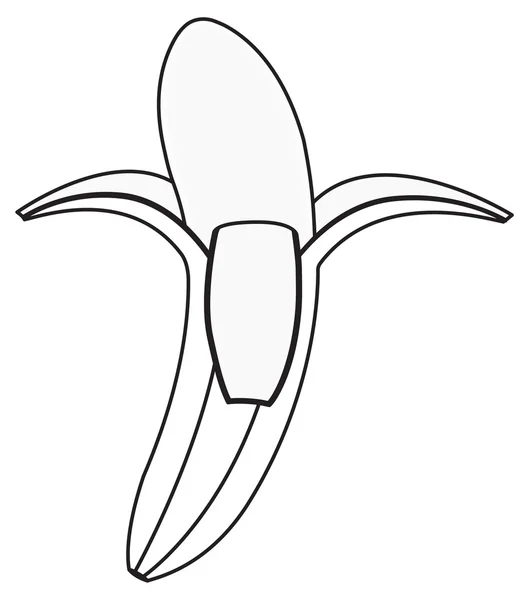 Schil af banaan tekening Vector — Stockvector