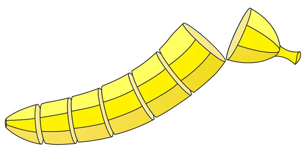 Frische Bananenstücke — Stockvektor