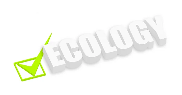 Ecology 3d Text — Stock Vector