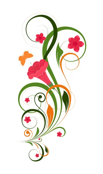 Colorido decorativo floral — Vector de stock