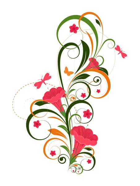Abstract Floral Design afbeelding — Stockvector