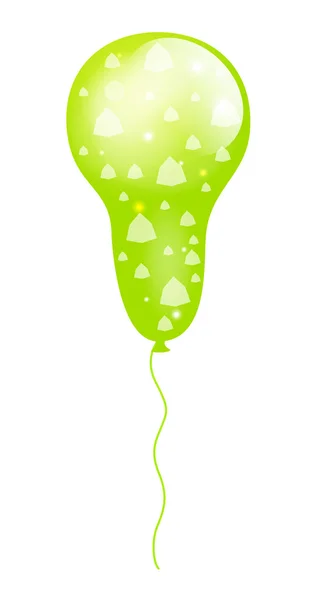 Yeşil desenli balon — Stok Vektör