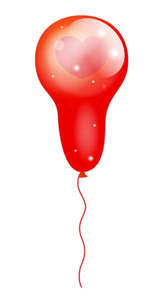 Hart glanzende ballon — Stockvector