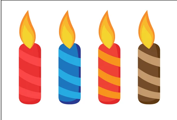 Velas de cumpleaños — Archivo Imágenes Vectoriales