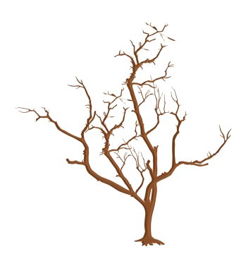 Retro ölü ağaç tasarım