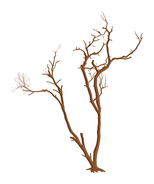 Forme de l'arbre mort effrayant — Image vectorielle